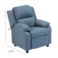 Erika Blue Kids Recliner Sofa Chair Blue Lounge Couch Armchair Childrens thumbnail