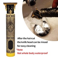 LCD Hair Clipper Barber Professional Electric Trimmer Shaver Beard Vintage - Gold thumbnail