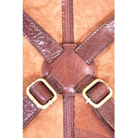 Pierre Cardin Professional Leather Apron Butcher Woodwork Hairdressing Barber Chef - Chestnut thumbnail
