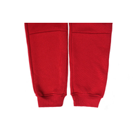 Mens Skinny Track Pants Joggers Trousers Gym Casual Sweat Cuffed Slim Trackies Fleece - Red - M thumbnail