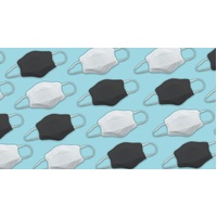 TIGERPLAST Fabric Face Mask Washable Reusable Mask Protect Anti-Microbial Mouth Cover - White thumbnail