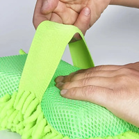 Microfibre Car Wash Mitt Chenille Sponge Ultra Absorbent Drying Towel For Car thumbnail
