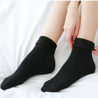 3 Pairs Large Thick Fur THERMAL HEATED SOCKS Warm Winter Work Ski Reversible thumbnail