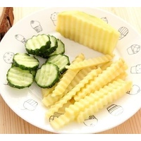 LARGE RIPPLE JELLY KNIFE Stainless Steel Blade Potato Crinkle Wavy Cutter Slicer thumbnail