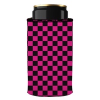 Pink Checkerboard Stubby Cooler - Standard thumbnail