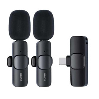 Hridz K9 Wireless Rechargeable 2 in 1 Lightning Microphone For Lightning Port Devices Recording Interview thumbnail