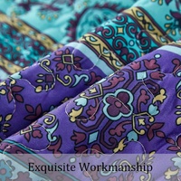 Tranquil Quilted coverlet and pillowcovers set: Perfect for Relaxation - Queen size thumbnail