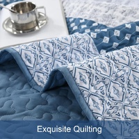 Dazzling Quilted bedspread and pillowcovers set: Add Sparkle to Your Space - Queen size thumbnail