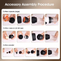 White Portable Espresso Coffee Machine - Universal 3-in-1 Capsule, Coffee Powder, and Espresso Maker thumbnail