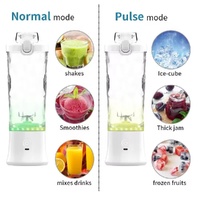 Black 600ml Large Capacity Juicer Cup - Rechargeable Portable Multifunctional Ice Crushing & Fruit Blender thumbnail