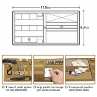 Khaki Car Sun Visor Organizer - Tactical Molle Storage Panel with Multi-Pocket Design thumbnail