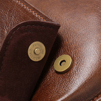 Black Men's Genuine Leather Shoulder Bag - Vintage Business Briefcase thumbnail