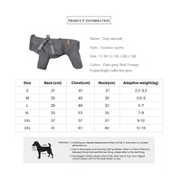 M Laser Adjustable Waterproof Reflective Dog Raincoat with Harness Design thumbnail