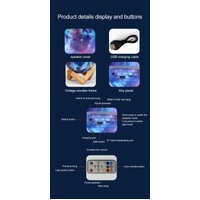 Purle And Blue 3D Saturn Ring Bluetooth Speaker with Adjustable LED Lights, HiFi Bass, USB Charging, and Immersive Sound for Home and Desktop Use thumbnail