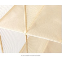 Off White Hanging Dustproof Storage Bag - Multi-Layer Organizer for Bags, Clothes & Accessories, 4-Tier Non-Woven Fabric thumbnail