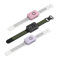 Black Wearable Cooling and Heating Wristband - Mini Wearable Air Conditioner for Instant Heat or Cool Relief with USB Fast Charging thumbnail