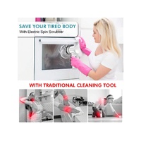 White Electric Cleaning Brush with Multiple Attachments - Rechargeable and Versatile for Home and Kitchen Use thumbnail