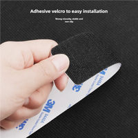 Off White PU Leather Car Storage Organizer with Dual Charging Holes and Inner Mesh Pocket, Multi-functional Door Handle Hanging Bag for Phones and Acc thumbnail