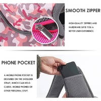 Size S Yellow Dog Pattern Lightweight Single Shoulder Pet Sling Bag -  Stylish Durable Oxford Fabric Carrier thumbnail