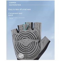 Size L Blue Breathable Half-Finger Cycling Gloves - Anti-Slip, Shockproof, and Durable for Men & Women thumbnail