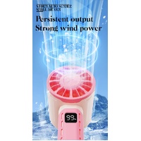 Yellow 100-Speed Mecha Handheld Fan | USB Rechargeable High-Speed Mini Fan | Powerful & Silent | Lightweight 150g with 6-8 Hour Battery Life thumbnail