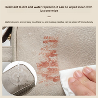 Pink Large Capacity Makeup Organizer Bag - Travel-Friendly Double-Zip Cosmetic Storage Case for Women(Makeup items are shooting props and are not incl thumbnail