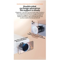 Black Magnetic Phone Mount for Cars and Home, 360° Rotating Magnetic Stand with PC Mirror Sticker thumbnail