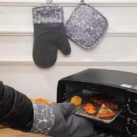 Grey 6-Piece Set Silicone Oven Mitts & Pot Holders Set - Heat-Resistant, Non-Slip, Comfortable, and Stylish Kitchen Essentials for Cooking & Baking thumbnail