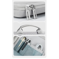 Grey 15.6-Inch Shockproof Laptop Bag with Compartments – Slim Design, Travel-Ready thumbnail