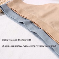 Size L Black Comfortable  High-Waisted Thong Underwear - 3-Pack for Everyday Comfort thumbnail