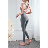 Size S Khaki High-Waisted Seamless Yoga Pants for Women - Tummy Control, Butt Lifting & Back Waistband Pocket thumbnail