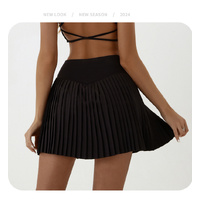 High waist purple pleated skirt | built-in shorts to prevent exposure - suitable for yoga, badminton and golf  Size XL thumbnail