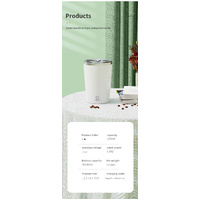 White Portable Automatic Mixing Coffee Cup - Stainless Steel Magnetic Stirrer(No handle) thumbnail