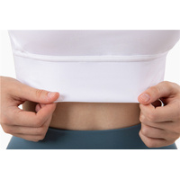 Size S White Cross-Back Yoga Sports Bra for Women - High Support & Shockproof Fitness Bra thumbnail