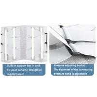 Size L Black Breathable Waist Support Belt - Adjustable Back Brace for Men and Women, Ideal for Weightlifting, Squats & Back Pain Relief thumbnail