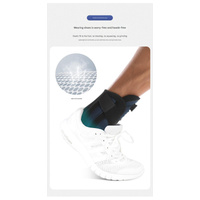 1 Pair Black And Blue Adjustable Ankle Brace - Compression Support for Running, Sports, and Ankle Recovery thumbnail