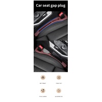 Beige Car Seat Gap Filler - 2 Pieces Car Interior Storage Organizer for Front Seat Seam thumbnail