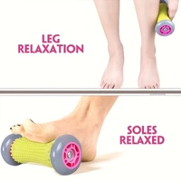 Green And Pink Foot Massage Roller - Plantar Fasciitis & Muscle Relief Tool thumbnail