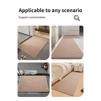 Red Quick Dry Bathroom Rug - Non-Slip PVC Foam, Super Absorbent, 50x80cm thumbnail