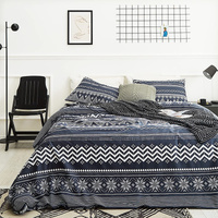 Black and White Cow Pattern 3-Piece Polyester Duvet Cover Set with 2 Pcs Pillowcases - Elegant Bedding, Machine Washable, 173x230cm Duvet + 51x76cm Pi thumbnail