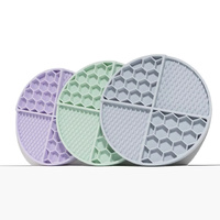 2 Pcs Purple Honeycomb Pet Slow Feeder Bowl - Anti-Choke Silicone Lick Mat with Suction for Dogs thumbnail