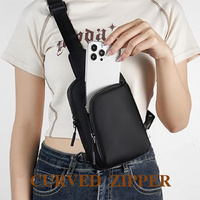 White Trendy Waterproof Sling Bag - Lightweight Crossbody Chest Pack, Adjustable Strap thumbnail