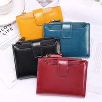 Beige Premium Genuine Leather RFID Blocking Women's Wallet - Lightweight, Multi-Functional, and Stylish thumbnail