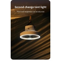 White Portable Outdoor Tripod Fan – USB Rechargeable Camping Fan with Remote Control, Folding & Adjustable for Outdoor Activities and Travel thumbnail