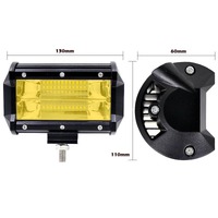2x 5inch Flood LED Light Bar Offroad Boat Work Driving Fog Lamp Truck Yellow thumbnail