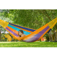 Outdoor undercover cotton Mayan Legacy hammock King size Alegra thumbnail