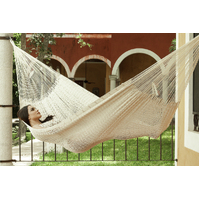 Outdoor undercover cotton Mayan Legacy hammock King size Marble thumbnail