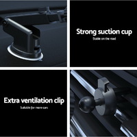 Devanti Wireless Car Charger Fast Charging Car Mount Vent Suction cup thumbnail