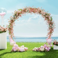 2M Round Backdrop Stand Wedding Background Decoration Party Flower Balloon Display thumbnail