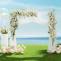 2M Backdrop Stand Wedding Background Decoration Party Flower Balloon Display White thumbnail